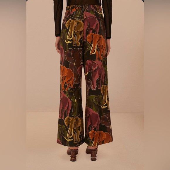 Farm Rio Brown Elephants Pants - Picture 7 of 8